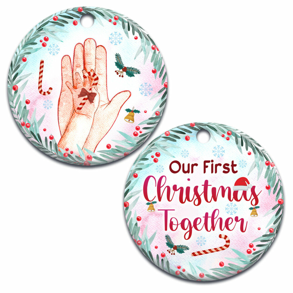 Family Mother Our First Christmas Together - Circle Ornament - Owl Ohh - Owl Ohh
