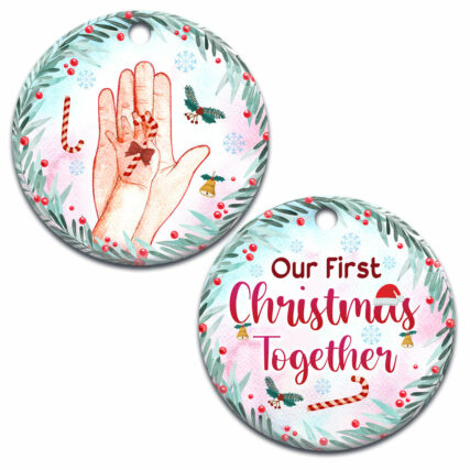 Family Mother Our First Christmas Together - Circle Ornament - Owl Ohh - Owl Ohh