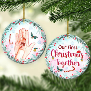 Family Mother Our First Christmas Together - Circle Ornament - Owl Ohh - Owl Ohh