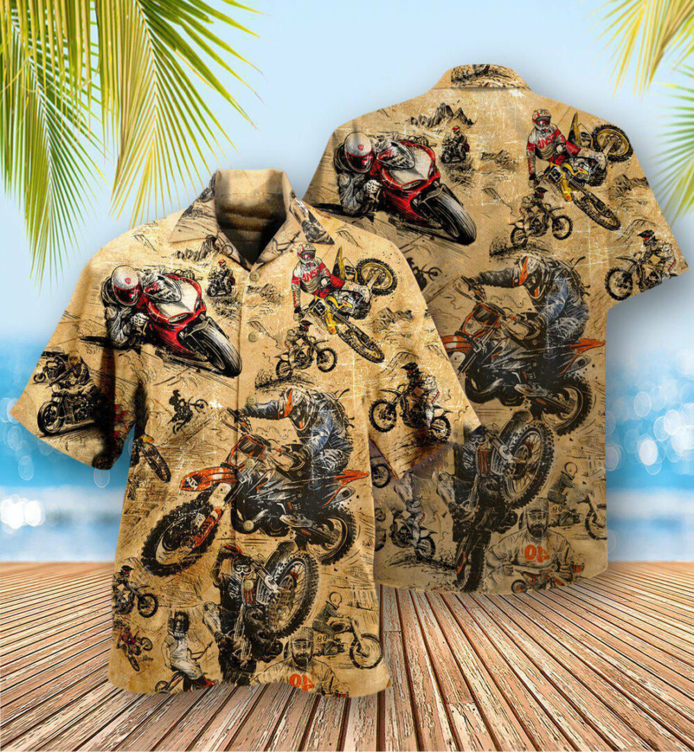 Motorcycle Racing Retro Vintage - Hawaiian Shirt - Owl Ohh - Owl Ohh
