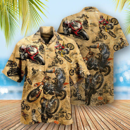 Motorcycle Racing Retro Vintage - Hawaiian Shirt - Owl Ohh - Owl Ohh