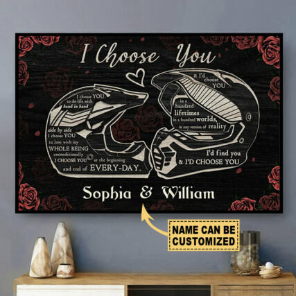 Motorcycle I Choose You Personalized - Horizontal Poster - Owl Ohh - Owl Ohh
