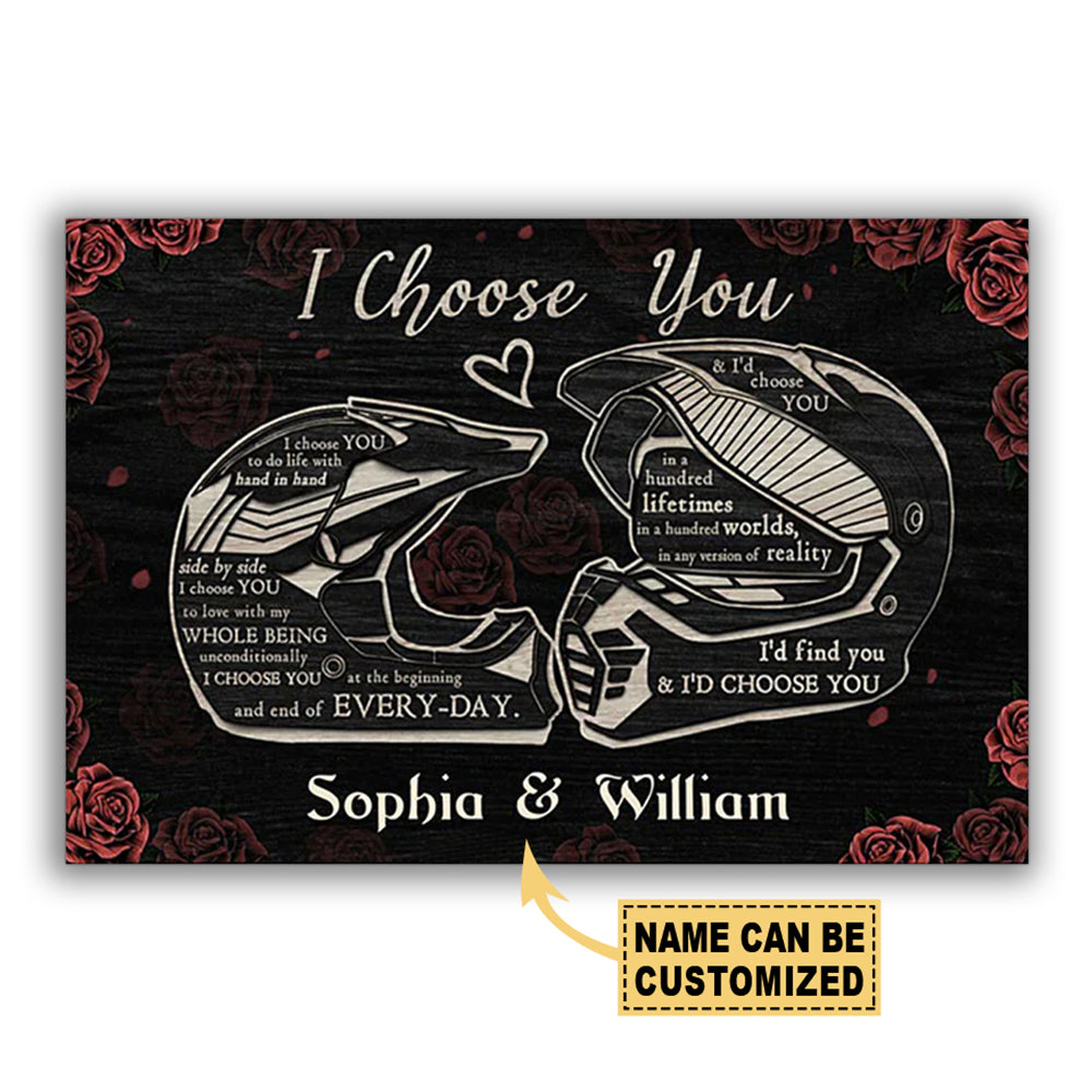 Motorcycle I Choose You Personalized - Horizontal Poster - Owl Ohh - Owl Ohh