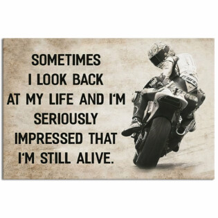 Motorcycle I'm Still Alive - Horizontal Poster - Owl Ohh - Owl Ohh