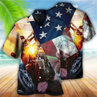 Motorcycle Independence Day America - Hawaiian Shirt - Owl Ohh - Owl Ohh