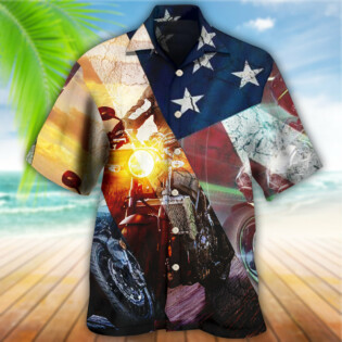 Motorcycle Independence Day America - Hawaiian Shirt - Owl Ohh - Owl Ohh