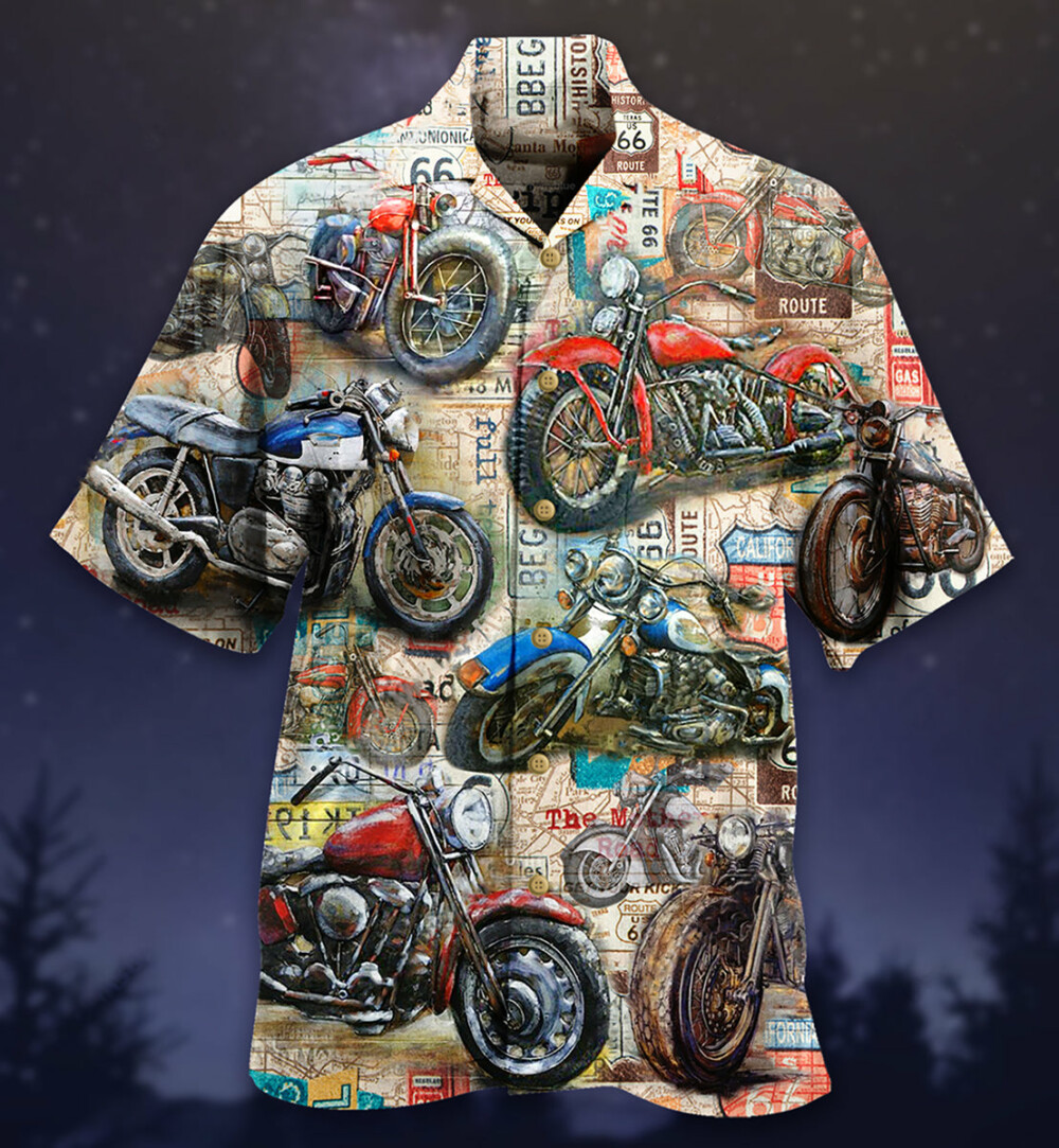 Motorcycle Is My Life Vintage Cool - Hawaiian Shirt - Owl Ohh - Owl Ohh