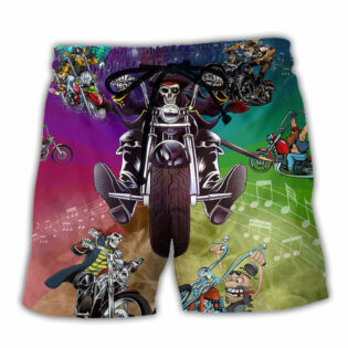 Motorcycle It's Never Late To Take A Ride - Beach Short - Owl Ohh - Owl Ohh