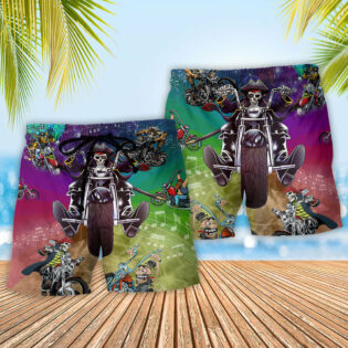 Motorcycle It's Never Late To Take A Ride - Beach Short - Owl Ohh - Owl Ohh