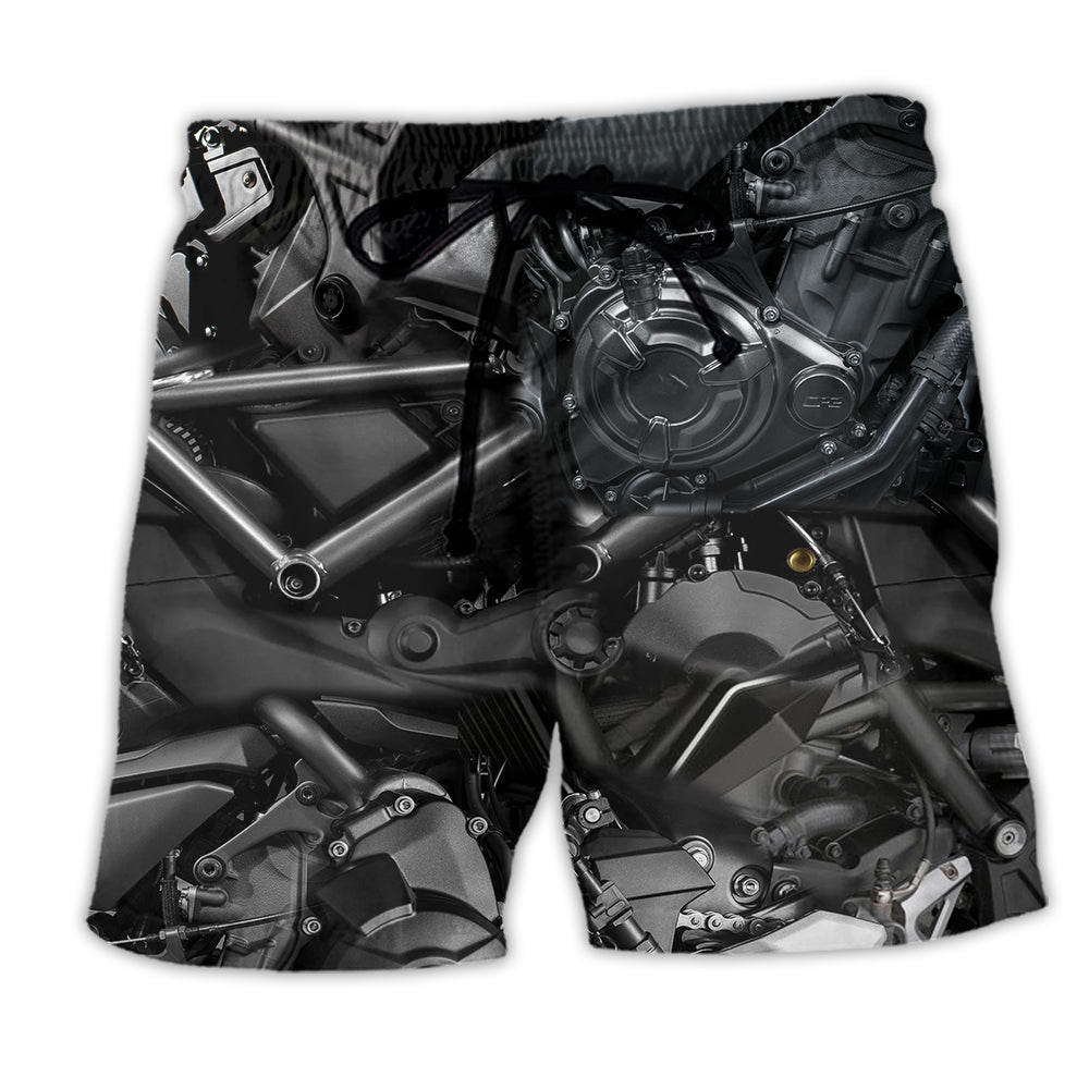 Motorcycle Live To Ride Cool Style - Beach Short - Owl Ohh - Owl Ohh