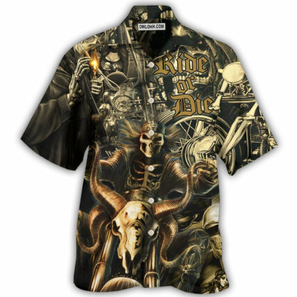 Motorcycle Love Life Ride Or Die - Hawaiian Shirt - Owl Ohh - Owl Ohh