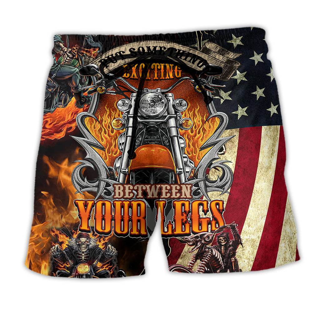 Motorcycle Put Something Exciting Between Your Legs - Beach Short - Owl Ohh - Owl Ohh
