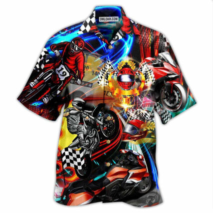 Motorcycle Race The Rain Ride The Wind - Hawaiian Shirt - Owl Ohh - Owl Ohh