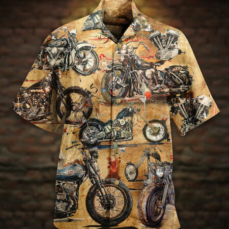 Motorcycle Vintage Style Ride And Live Today - Hawaiian Shirt - Owl Ohh - Owl Ohh