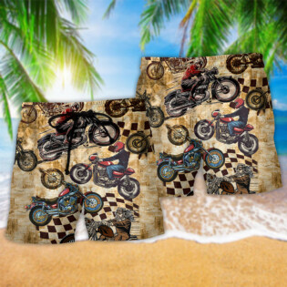 Motorcycle Some Need Therapy I Have My Motorcycle So Nice - Beach Short - Owl Ohh - Owl Ohh