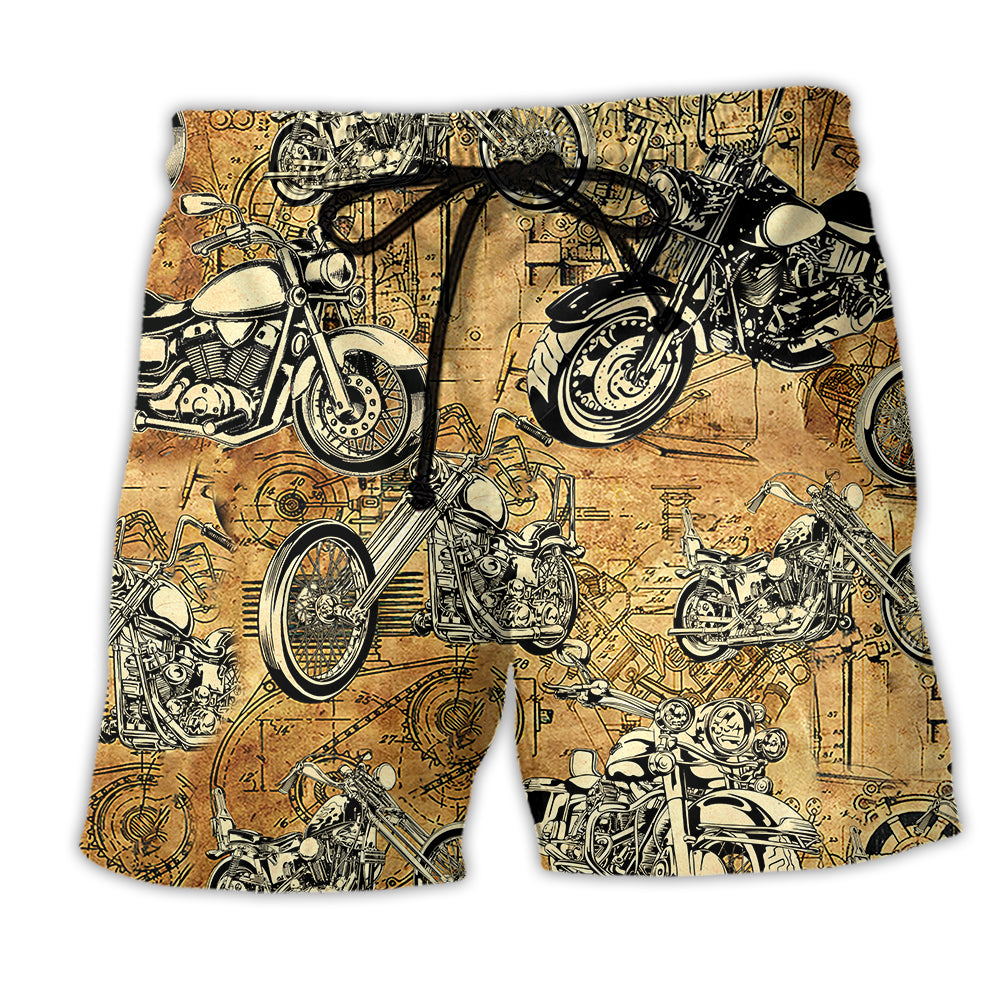 Motorcycle Vintage So Amazing - Beach Short - Owl Ohh - Owl Ohh