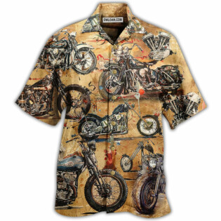 Motorcycle Vintage Style Ride And Live Today - Hawaiian Shirt - Owl Ohh - Owl Ohh