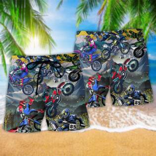 Motorcycle When Life Gets Complicated I Ride Cool Life - Beach Short - Owl Ohh - Owl Ohh