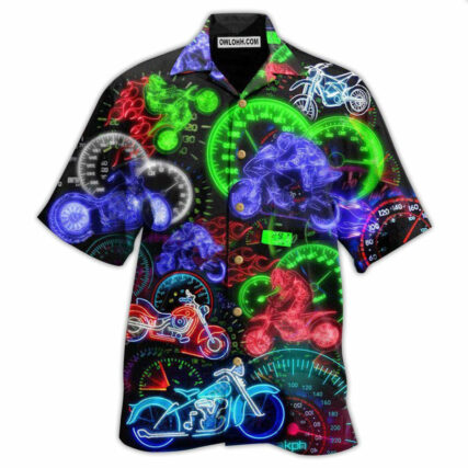 Motorcycle Ride Hard Or Stay Home Neon Light - Hawaiian Shirt - Owl Ohh - Owl Ohh