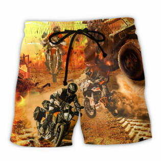 Motorcycle Cool Road - Beach Short - Owl Ohh - Owl Ohh
