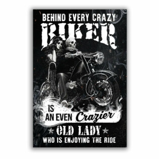 Motorcycle Skull Crazy Biker - Vertical Poster - Owl Ohh - Owl Ohh