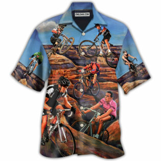 Bike Mountain Biking - Hawaiian Shirt - Owl Ohh - Owl Ohh