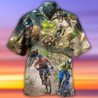 Bike Mountain Biking Cool Road - Hawaiian Shirt - Owl Ohh for men and women, kids - Owl Ohh