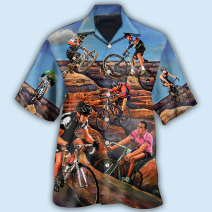 Bike Mountain Biking - Hawaiian Shirt - Owl Ohh - Owl Ohh
