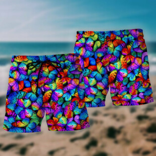 Butterfly Multi Bright Butterflies - Beach Short - Owl Ohh - Owl Ohh