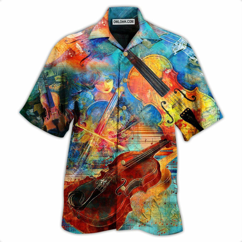 Violin Music Abstract - Hawaiian Shirt - Owl Ohh - Owl Ohh