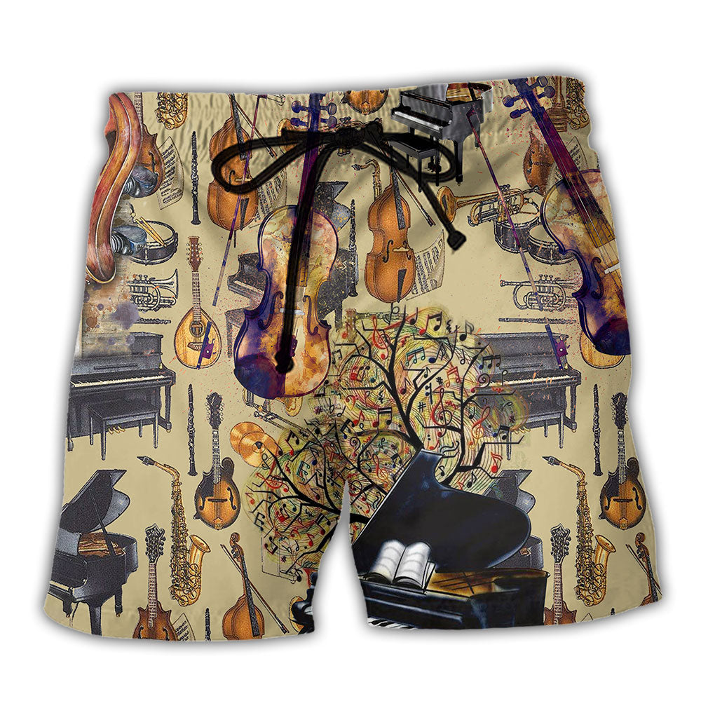 Music All My Life Love It Cool Style - Beach Short - Owl Ohh - Owl Ohh