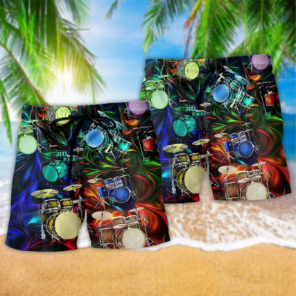 Music Amazing Drum Lover - Beach Short - Owl Ohh - Owl Ohh