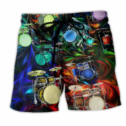 Music Amazing Drum Lover - Beach Short - Owl Ohh - Owl Ohh