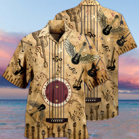 Guitar Music Amazing Guitar Vintage - Hawaiian Shirt - Owl Ohh - Owl Ohh
