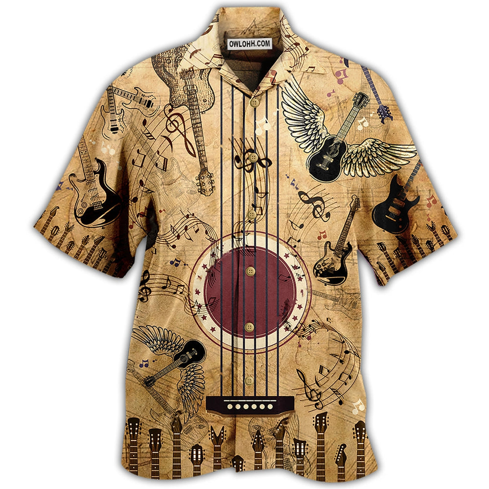 Guitar Music Amazing Guitar Vintage - Hawaiian Shirt - Owl Ohh - Owl Ohh