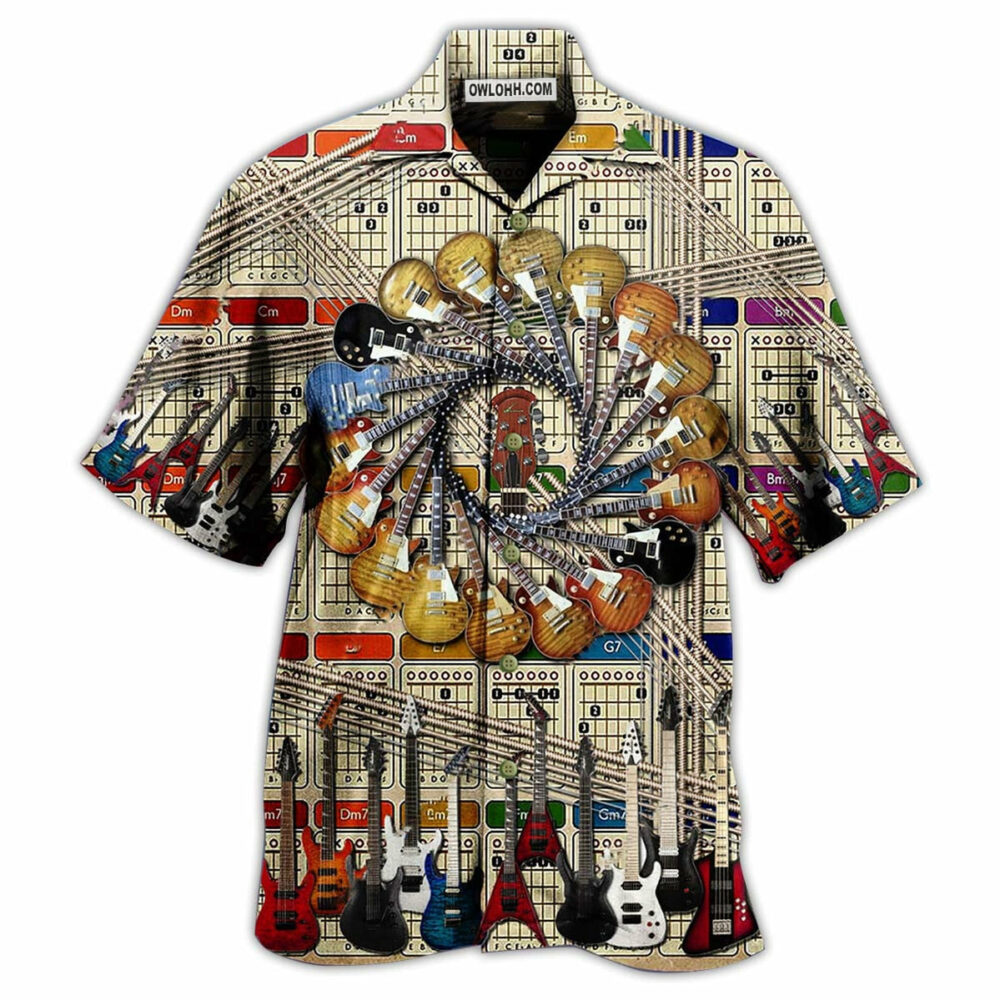 Guitar Cool Vintage Style - Hawaiian Shirt - Owl Ohh - Owl Ohh