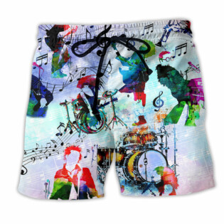 Music Band My Soul Colorful - Beach Short - Owl Ohh - Owl Ohh