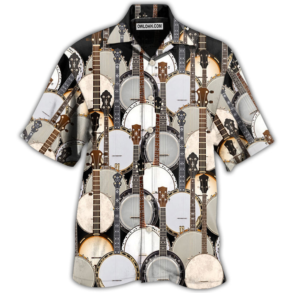 Banjo Love Music Pattern - Hawaiian Shirt - Owl Ohh - Owl Ohh