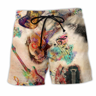 Music Bass Its Like Guitar But Way Cooler Bass Guitar - Beach Short - Owl Ohh - Owl Ohh