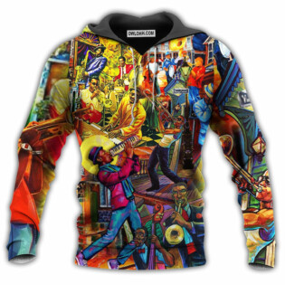 Music Birthplace Of Jazz Music Colorful - Hoodie - Owl Ohh - Owl Ohh