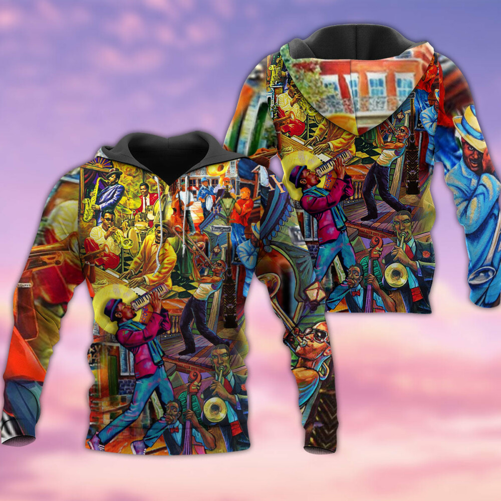 Music Birthplace Of Jazz Music Colorful - Hoodie - Owl Ohh - Owl Ohh