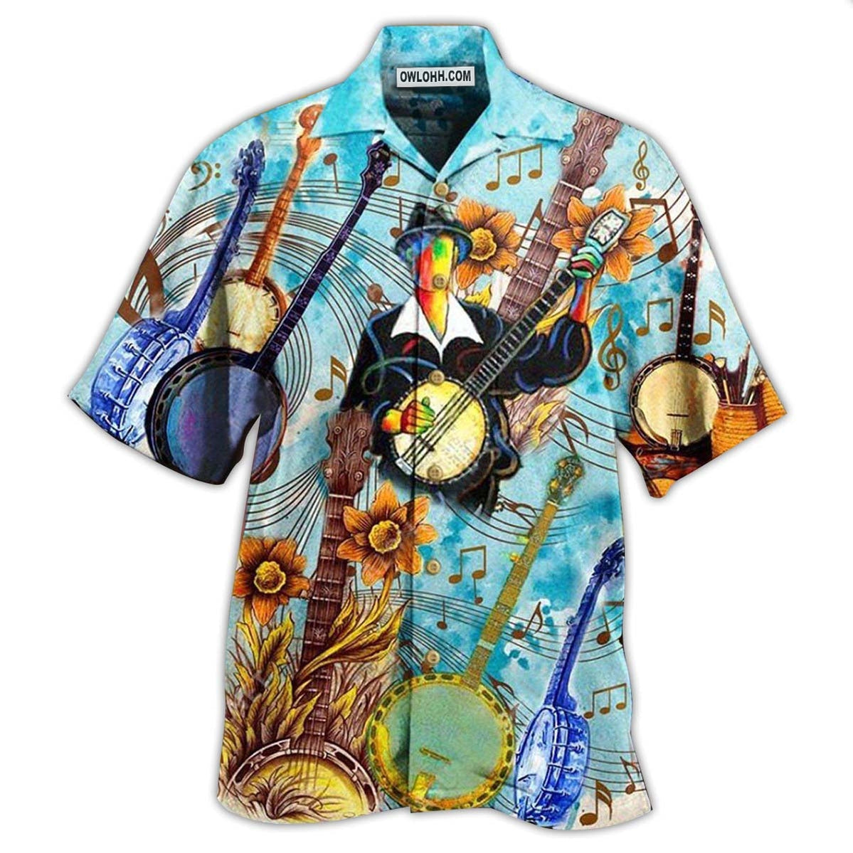 Banjo Music Cheerful Melodies From Banjo - Hawaiian Shirt - Owl Ohh - Owl Ohh