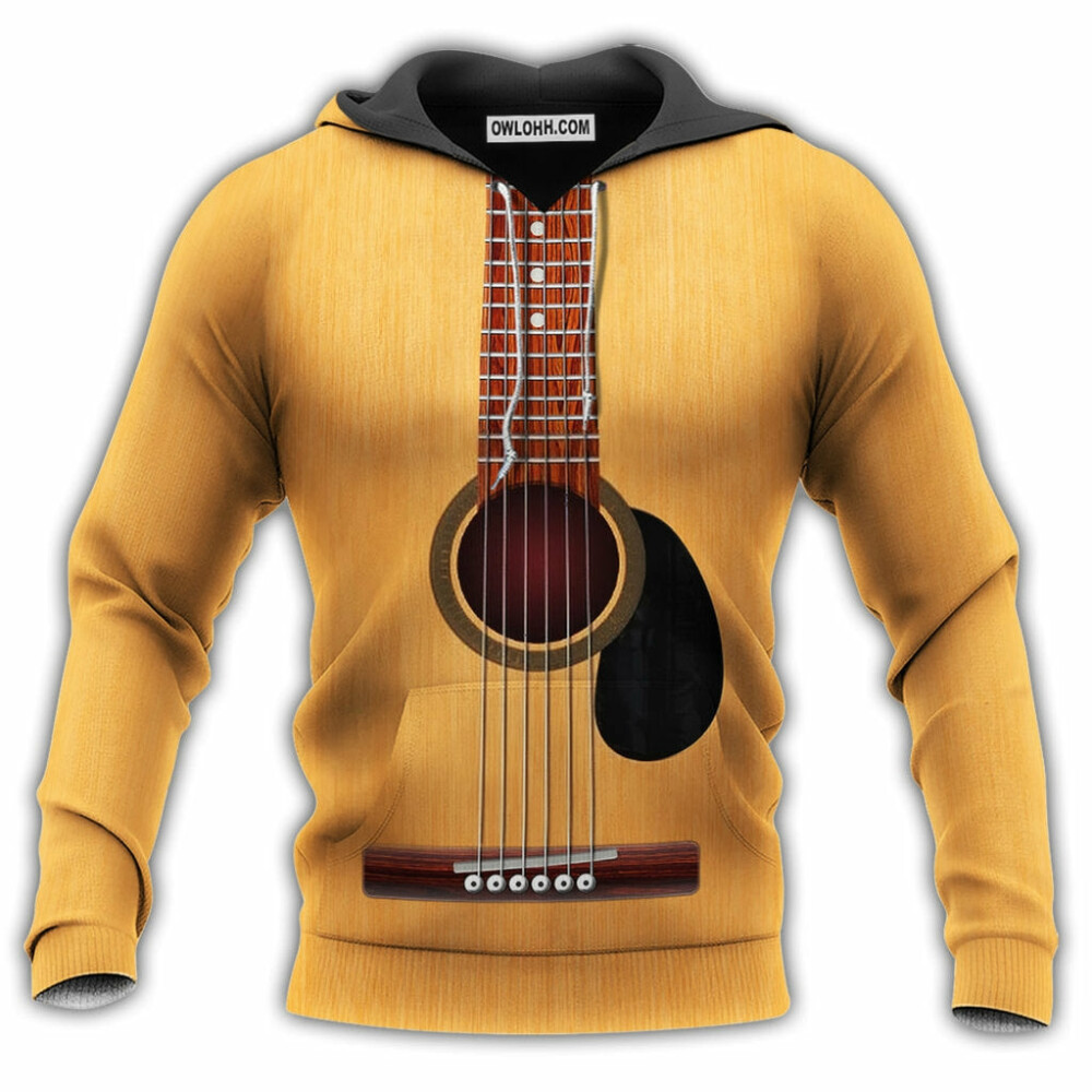 Music Guitar Basic Yellow Color - Hoodie - Owl Ohh - Owl Ohh