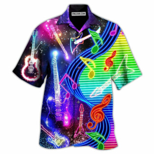 Guitar Love Light Neon - Hawaiian Shirt - Owl Ohh - Owl Ohh