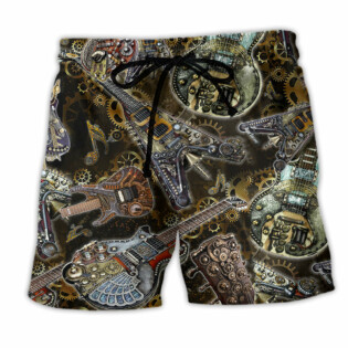 Music Guitar Machine Style - Beach Short - Owl Ohh - Owl Ohh