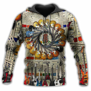 Music I Love Electric Guitar For Whole Life - Hoodie - Owl Ohh - Owl Ohh