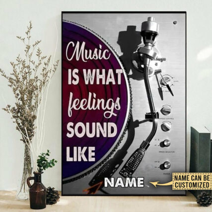 Music Is What Feelings Sound Like Personalized - Vertical Poster - Owl Ohh - Owl Ohh