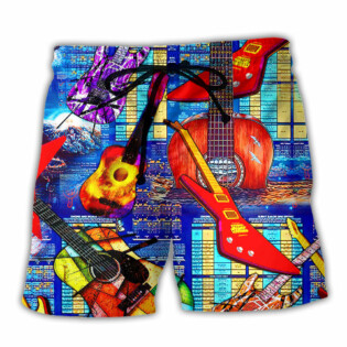 Music Life Is Full Of Choices And I Choose Guitar - Beach Short - Owl Ohh - Owl Ohh