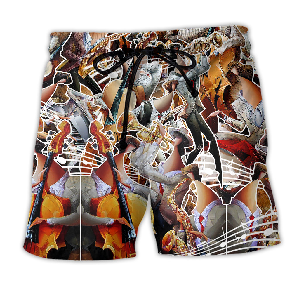 Music Love And Live Cool - Beach Short - Owl Ohh - Owl Ohh