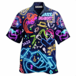 Saxophone Love Neon - Hawaiian Shirt - Owl Ohh - Owl Ohh